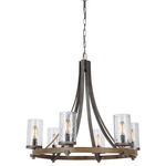 Angelo Chandelier - Slated Grey Metal / Clear