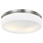 Issen Ceiling Light Fixture - Satin Nickel / White Opal Etched