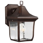 Oakmont Outdoor Wall Sconce - Patina Bronze / Clear Seeded