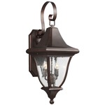 Oakmont Outdoor Hanging Wall Light - Patina Bronze / Clear Seeded