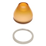 S3 Round Glass Shade Accessory - Satin Nickel / Amber