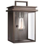 Glenview Outdoor Wall Sconce - Antique Bronze / Clear
