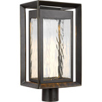 Urbandale Post Light - Antique Bronze / Clear Water
