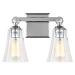 Monterro Bathroom Vanity Light - Chrome / Clear Seeded