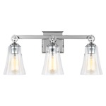 Monterro Bathroom Vanity Light - Chrome / Clear Seeded