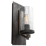 Angelo Wall Sconce - Slated Grey Metal / Clear