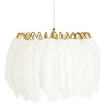 Feather Pendant Lamp - Gold / White