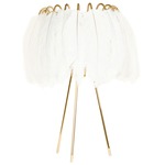 Feather Table Lamp - White