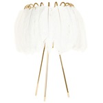 Feather Table Lamp - White