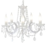 Ice Queen Outdoor Chandelier - White / Frosted