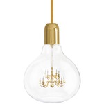 King Edison Pendant - Gold / Clear