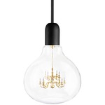 King Edison Pendant - Black / Clear