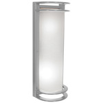Nevis Outdoor Bulkhead Wall Light - Satin / Frosted Glass