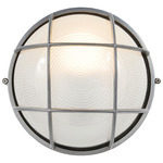 Nauticus Round Outdoor Bulkhead Wall / Ceiling Light - Satin / Frosted