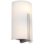 Prong Wall Sconce - Brushed Steel / White