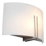 Prong Wall Sconce - Brushed Steel / White