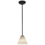 Martini Rod Pendant - Oil Rubbed Bronze / White