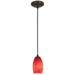 Merlot Cord Pendant - Oil Rubbed Bronze / Ruby Sky
