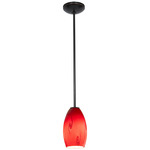Merlot Rod Pendant - Oil Rubbed Bronze / Ruby Sky