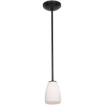 Sherry Rod Pendant - Oil Rubbed Bronze / Opal