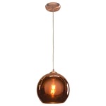 Glow Glass Pendant - Brushed Copper