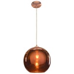 Glow Glass Pendant - Brushed Copper