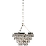 Bling Convertible Chandelier - Polished Nickel / Crystal