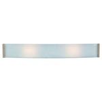 Helium Bathroom Vanity Light - Brushed Steel / Checkered Frosted