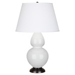 Double Gourd Table Lamp - Lily / Pearl Dupioni Shade