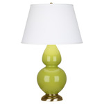 Double Gourd Table Lamp - Apple / Pearl Dupioni Shade