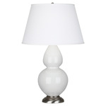 Double Gourd Table Lamp - Lily / Pearl Dupioni Shade