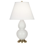 Double Gourd Table Lamp - Lily / Pearl Dupioni Shade