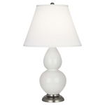 Double Gourd Table Lamp - Lily / Pearl Dupioni Shade
