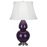 Double Gourd Table Lamp - Amethyst / Ivory Shade