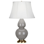 Double Gourd Table Lamp - Smokey Taupe / Ivory Shade