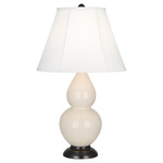 Double Gourd Table Lamp - Bone / Ivory Shade