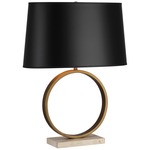 Logan Table Lamp - Black Parchment / Aged Brass