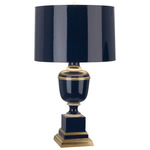 MM Annika Table Lamp - Natural Brass / Cobalt Opaque Parchment / Cobalt Lacquered