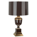 MM Annika Table Lamp - Natural Brass / Chocolate Opaque Parchment / Chocolate Lacque