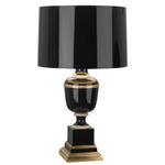 MM Annika Table Lamp - Natural Brass / Black Opaque Parchment / Black Lacquered