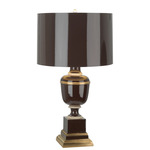 MM Annika Table Lamp - Natural Brass / Chocolate Opaque Parchment / Chocolate Lacque