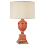 MM Annika Table Lamp - Natural Brass / Cloud Cream Silk / Tangerine Lacquered