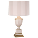 MM Annika Table Lamp - Natural Brass / Blush Opaque Parchment / Blush Lacquered