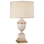 MM Annika Table Lamp - Natural Brass / Cloud Cream Silk / Blush Lacquered