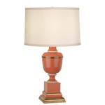 MM Annika Table Lamp - Natural Brass / Cloud Cream Silk / Tangerine Lacquered