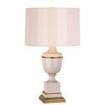 MM Annika Table Lamp - Natural Brass / Blush Opaque Parchment / Blush Lacquered