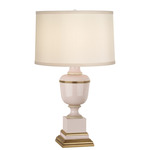 MM Annika Table Lamp - Natural Brass / Cloud Cream Silk / Blush Lacquered