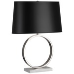Logan Table Lamp - Black Parchment / Polished Nickel