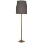 Buster Floor Lamp - Aged Brass / Smoke Gray