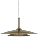 Axiom Pendant - Polished Gold / Frosted